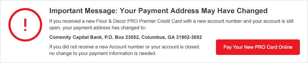 Floor Decor Pro Premier Credit Card Home